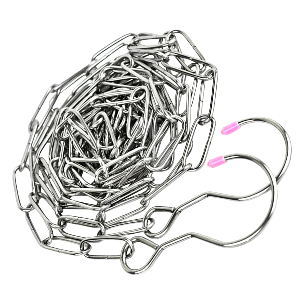 

Stainless Steel Clothes Chain 3M Wires Pet Dog Chains Closet ganizer Storage Space Saver Hangers