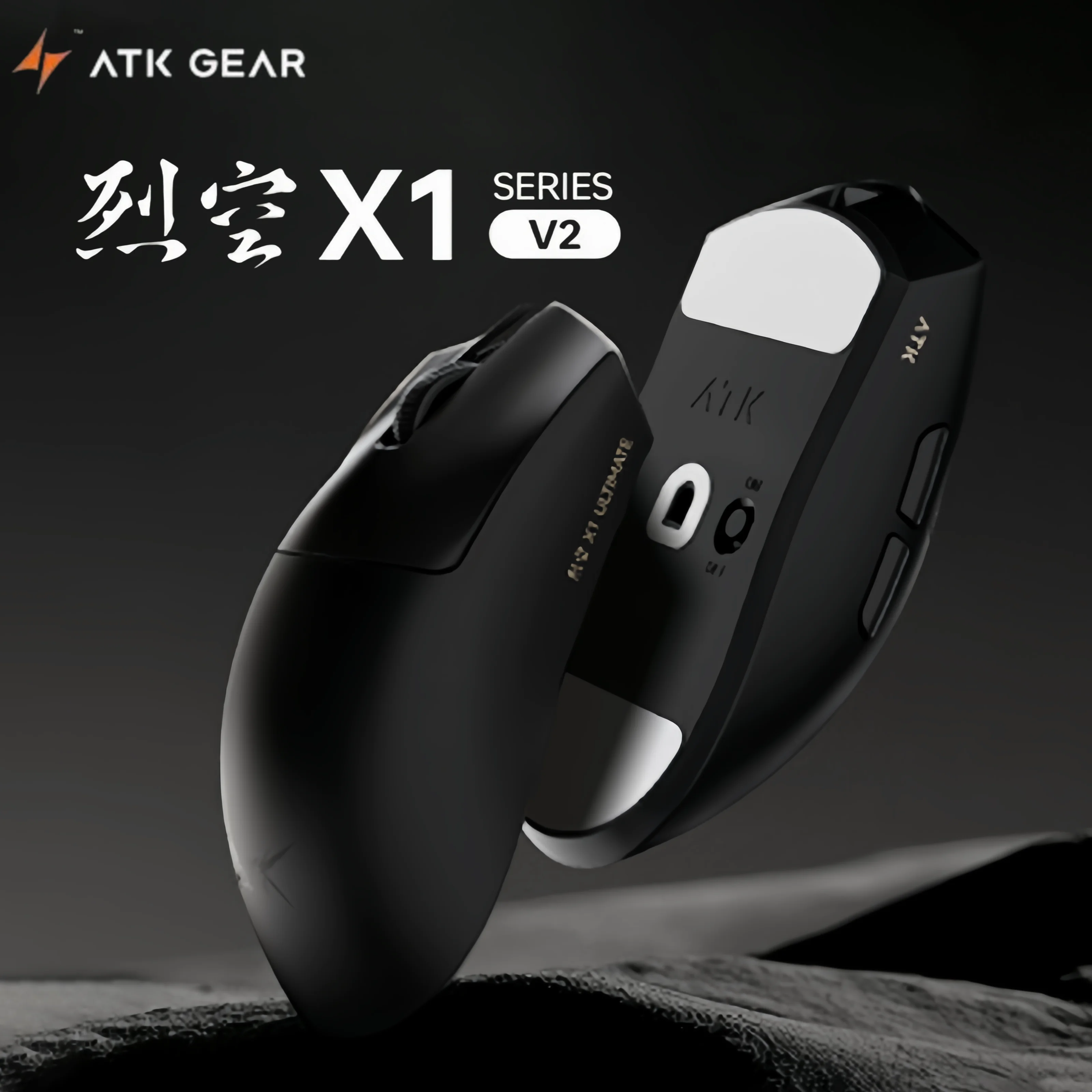 Mouse Sem Fio ATK X1 V2 Ultimate2.0 para E-sports PAW3950 Ultra Dual 8K DPI42000 0.181ms Baixa Latência 800mAh Longa Duração da Bateria Presente