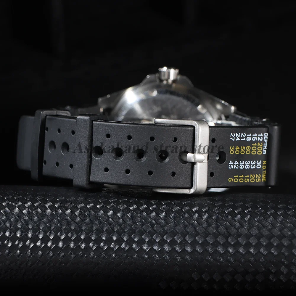 ND الحدود غواص سيليكون حزام 22 مللي متر حزام (استيك) ساعة 20 مللي متر 24 مللي متر ل سايكو للمواطن لشبح المياه ل Promaster المطاط حزام الغوص