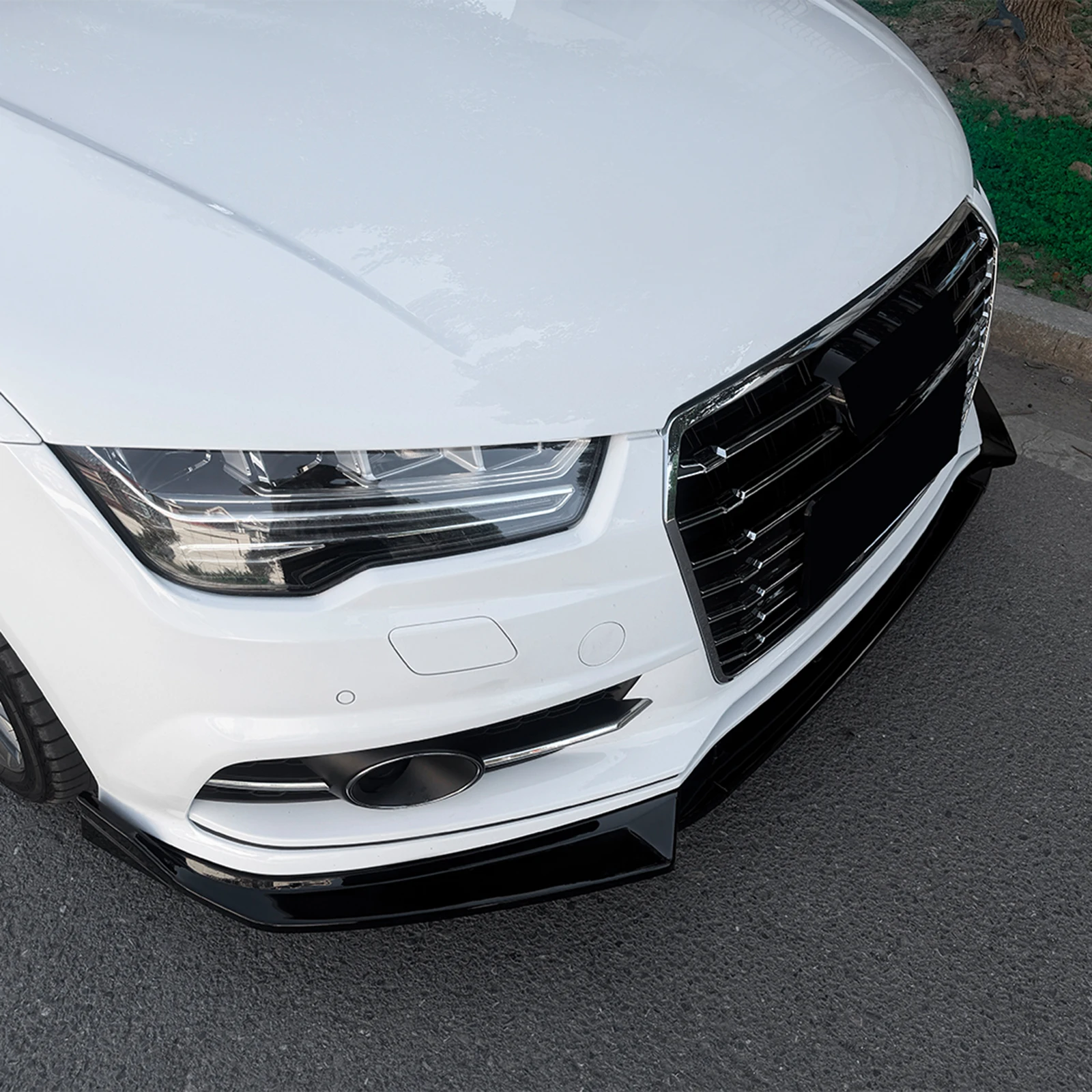 

For Audi A7 S7 C7 Sline 2015-2018 Front Bumper Lip Spoiler Lower Diffuser Splitter Body Kits Canards Trim Car Accessories