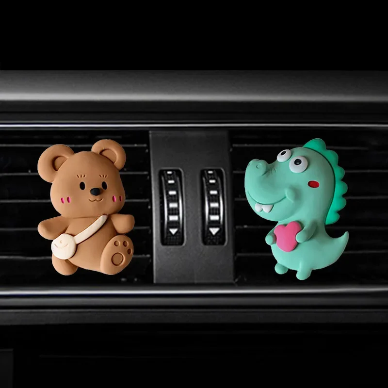 Cartoon Bear Air Vent Perfume Clip Car Air Conditioning Aromatherapy Clip Kreatywne ozdoby samochodowe Śliczne akcesoria samochodowe — zdjęcie 3