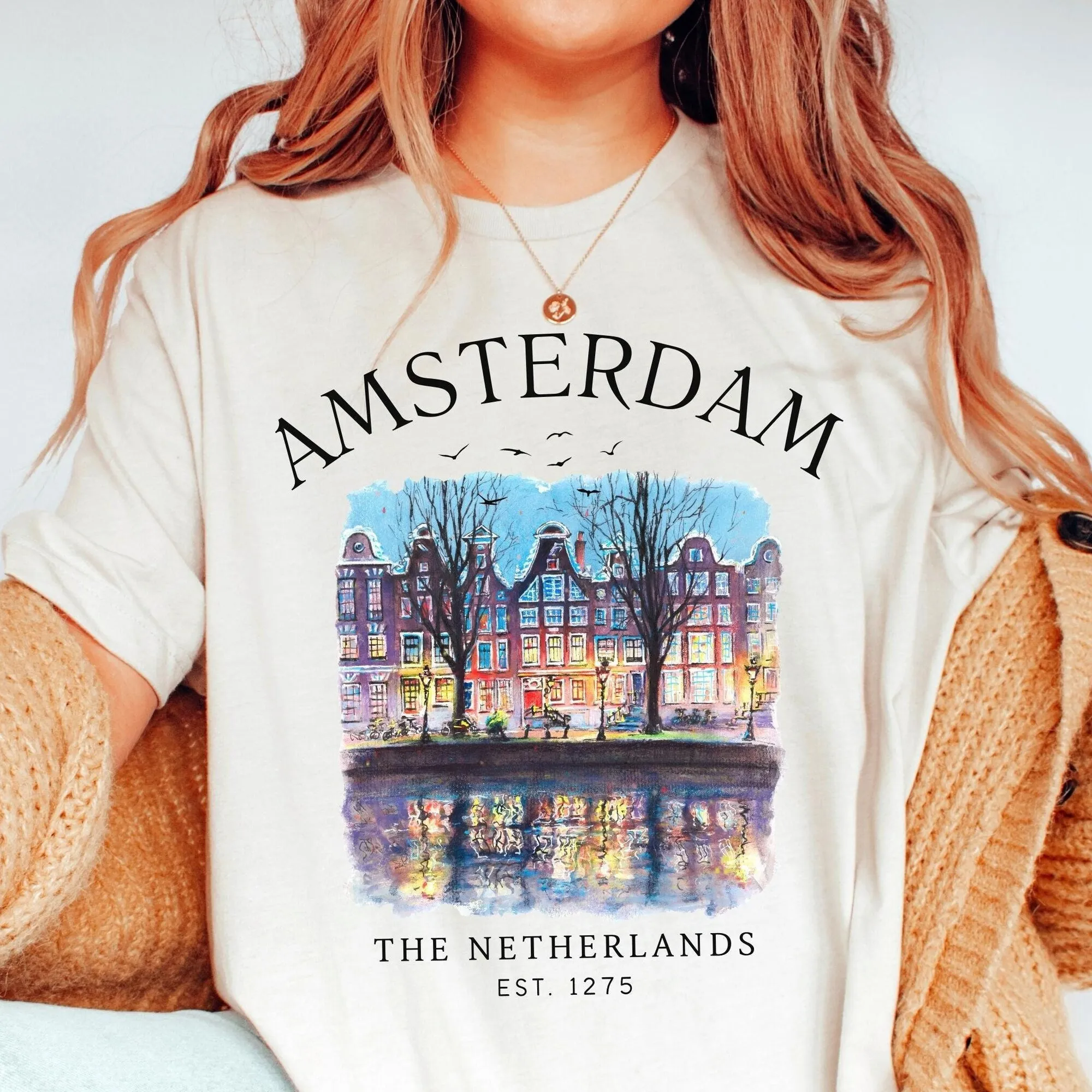 Amsterdam Shirt, Netherlands Bicycle Tee, Dutch T-shirt, Soft and Comfortable tee, Unisex