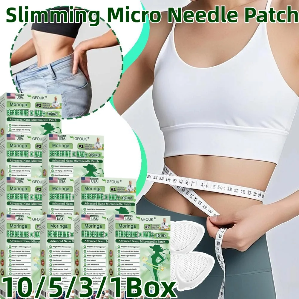 10/5/3/1Box GLP-1 Slimming Micro Needle Body Care Patch Daily Body Skincare Patches Moringa Weight Management Patch Health Care
