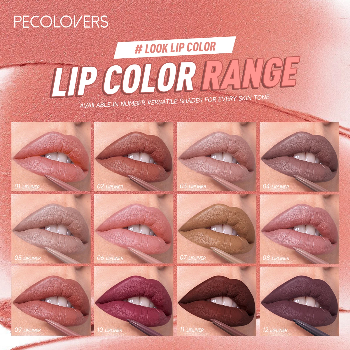 1PC 매트 립 라이너 - 오래 지속되는, 방수성, 미끄러지기 쉬운, 모든 피부 타입을 위한 보습 포뮬러, 멀티 컬러 선택