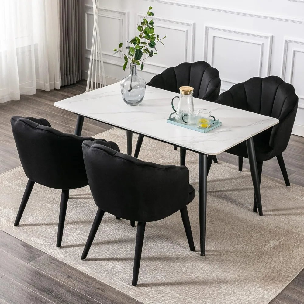 

Cafe Chairs, Dining Chairs Set of 2 or 4 Modern Accent Chairs, Upholstery Side Chair Upholster Wood Legs Home Kitchen Room