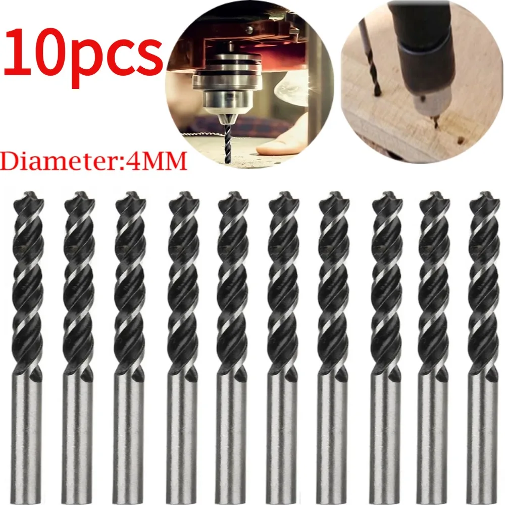 

10 Pcs Wood Drill Bit Set 4mm Diameter Bit Wood Drills With Center Points Pack Spiral Twist-Drill Bit For Woodworking Carving