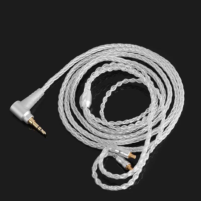 Koceta A2DC IEM Cable auriculares electrónica de consumo OFC plateado para ATHLS50is/70is/200is/300is/400is/E40/E50/E70