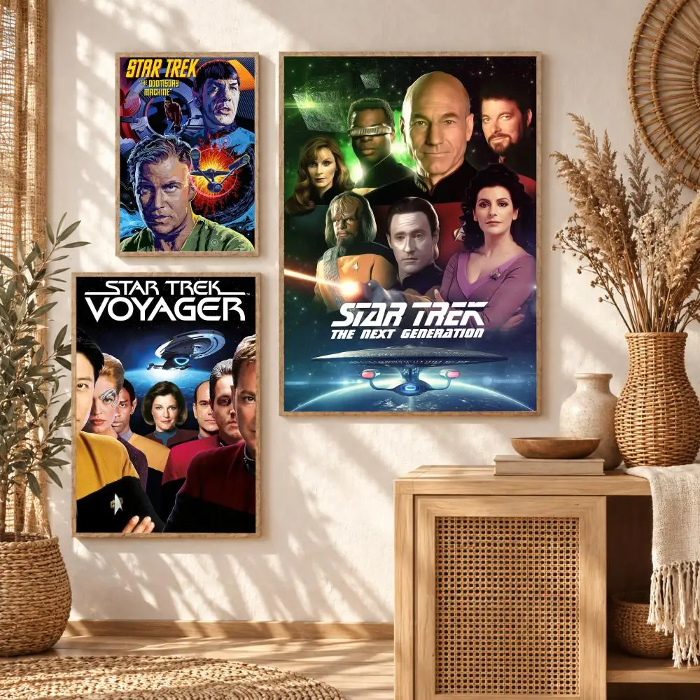 Space Adventure Series S-Star Trek Poster Premium Modern Waterproof Wall Art Pictures for Bedroom Living Room Bar Decor