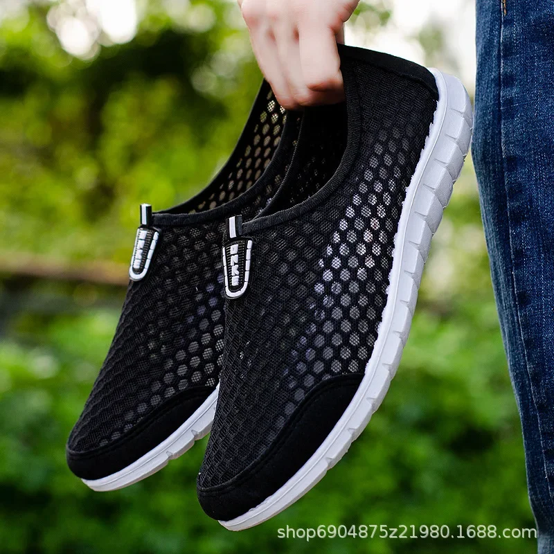 Zapatos Deportivos ligeros y transpirables para hombre, zapatillas deportivas masculinas informales para caminar al aire libre, tenis, sin cordones