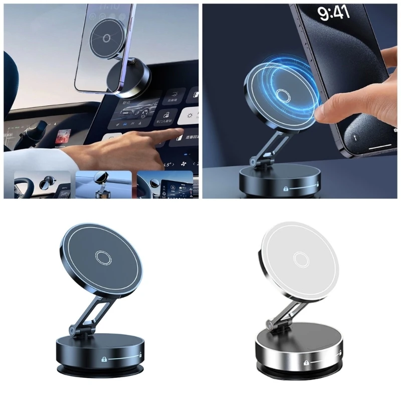 

Car Mount Bracket Rack 360 Degree Rotation Nonslip Adjustable Windshield Dashboard Stand for Phone Navigation Travel Use 896C