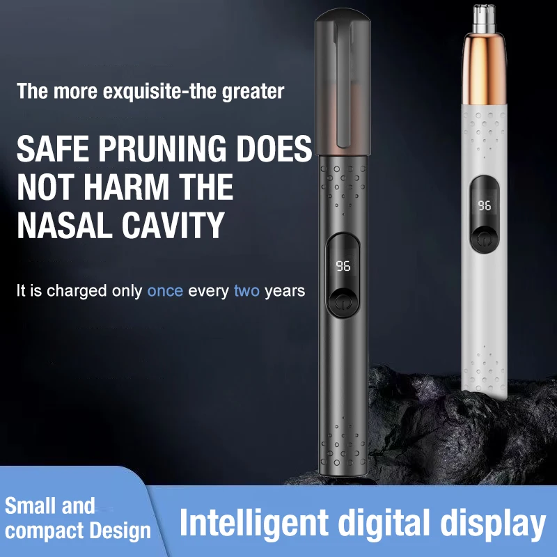 LED Nasal Hair Trimmer Portable Mini for Men And Women Support Type-C Charging Nose Cleaning Device Compact And Handy