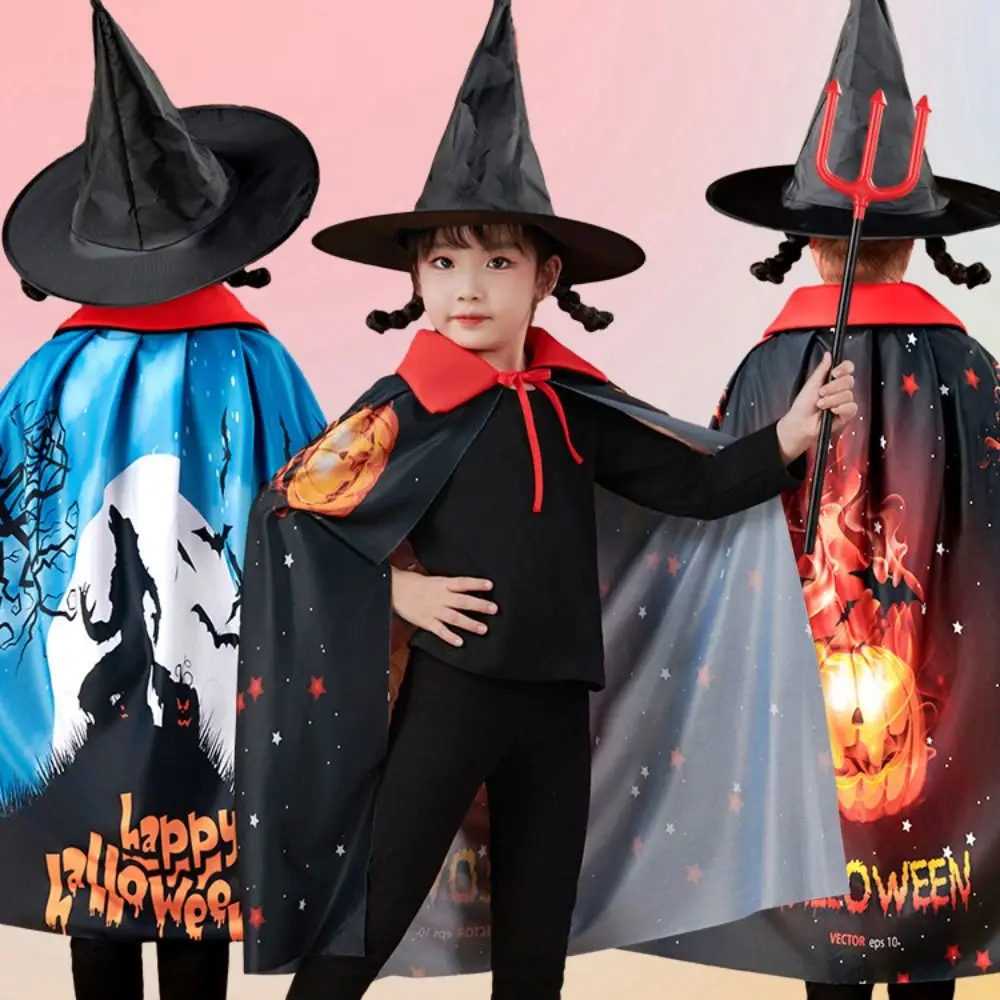 Dressing Up Kapuzenumhang Halloween Umhang Fantasy Mystical Wizard Umhang Neuheit Cosplay Kostüm Set Jungen Mädchen