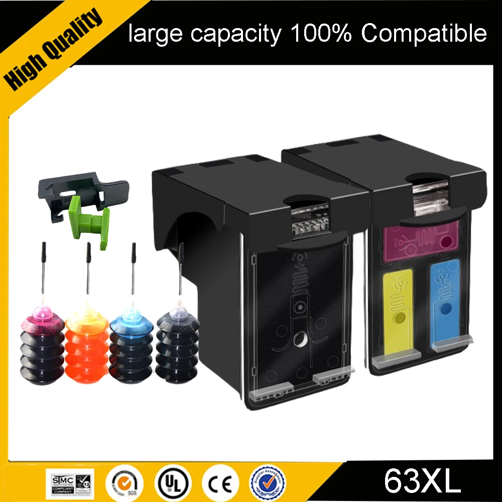 

for hp cartridge 63 63XL ink cartridge for HP ENVY 4520 4522 & Officejet 3830 3831 3832 3834 4650 4652 4655 Printer