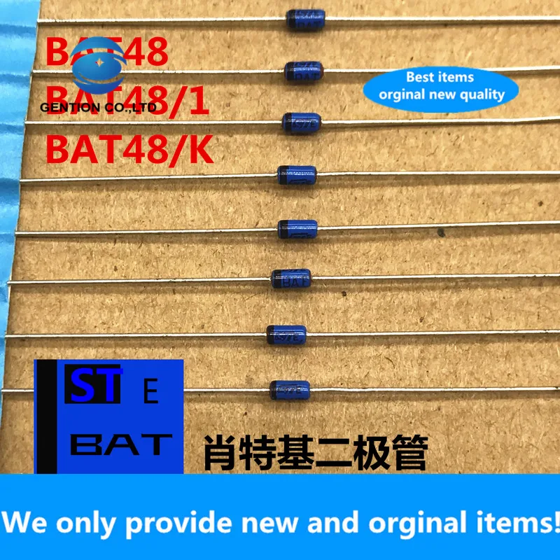 20PCS 100% New original BAT48/K Schottky diode BAT48 original Mini-MELF low voltage protection imported STM blue