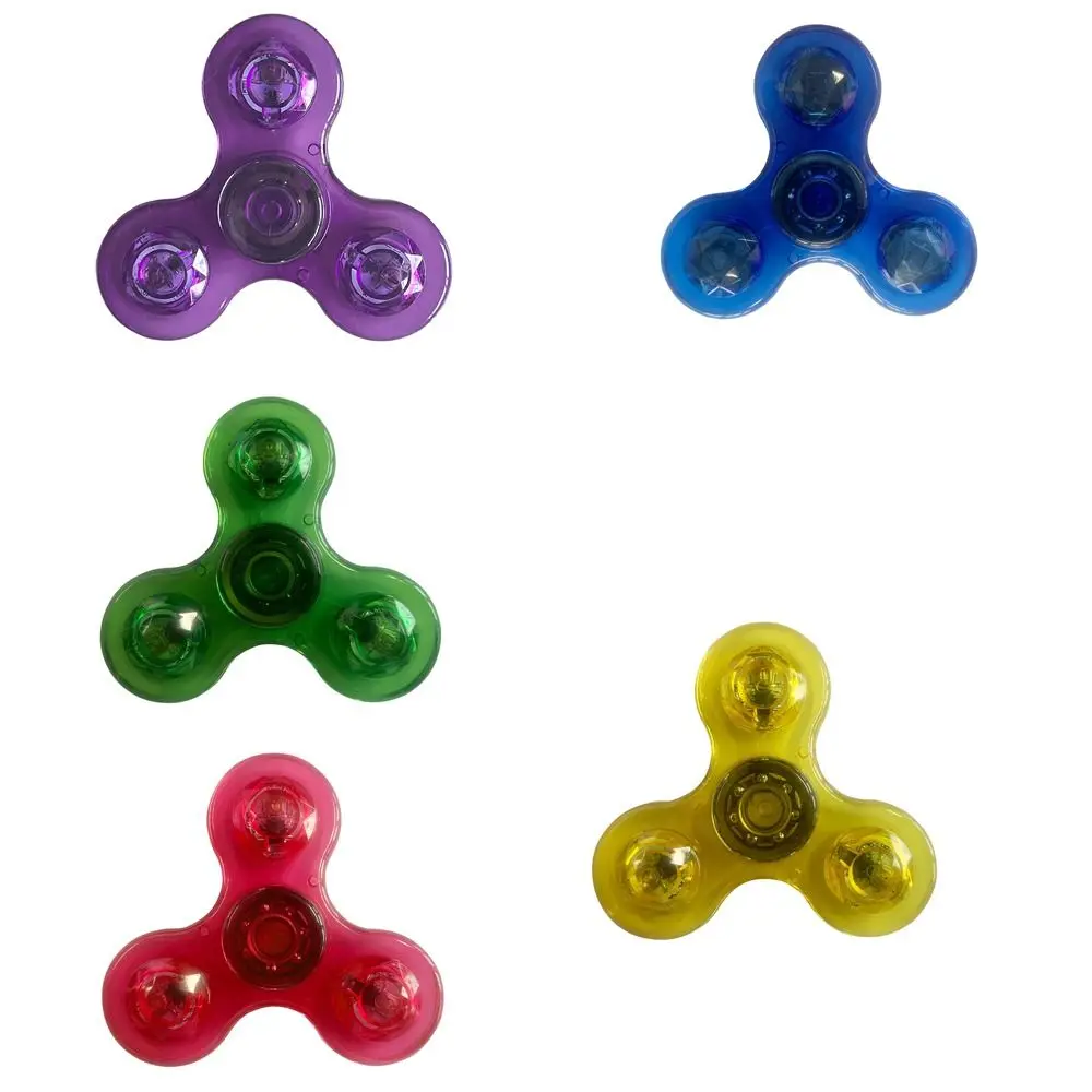 LED rotatif réduction de la pression lueur dans l'obscurité main Spinner lumière LED doigt jouet doigt Gyroscope main Spinner Fidget Spinner