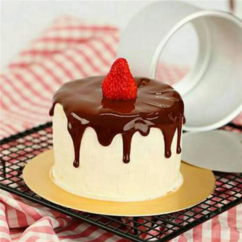 

ABAH-Mini Round Golden Cardboard Cake Base, Mousse Cake Plate, 500 Pieces Cake Paper Plate Round Cardboard Base Dessert Plate