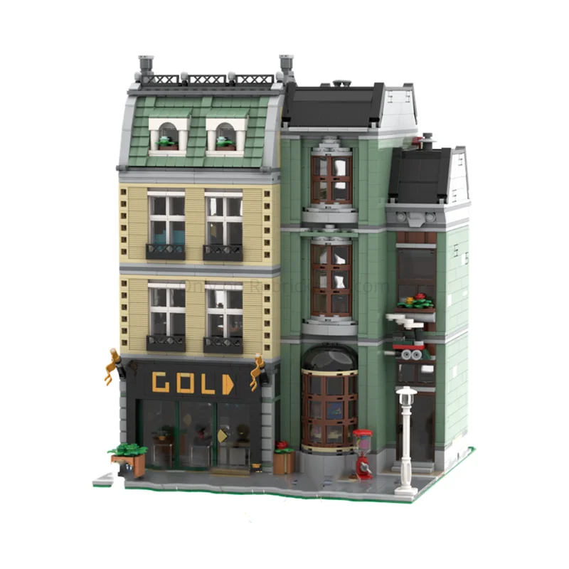 Costruzione modulare della città Moc Mattoni da costruzione Negozio di gioielli e giocattoli Tecnologia Blocchi modulari Regali Giocattolo di Natale Set fai da te Assemblaggio