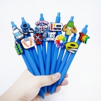 12PCS fitness equipment ballpoint pen PVC soft rubber patch pen, sports series signature pen, student reward gift pen