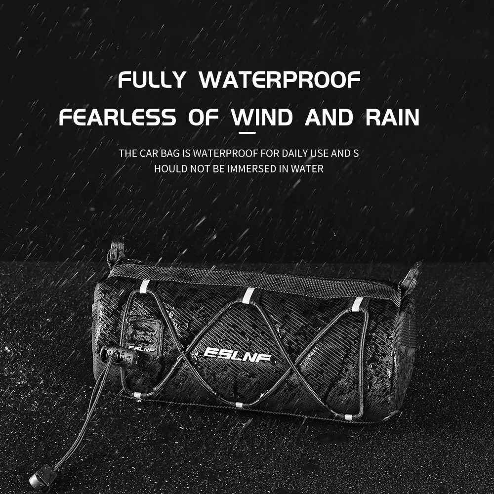 ESLNF Водонепроницаемая модная сумка для велосипеда, многофункциональная большая вместительная сумка с несколькими карманами на передней раме, сумка на руль, корзина для езды на велосипеде