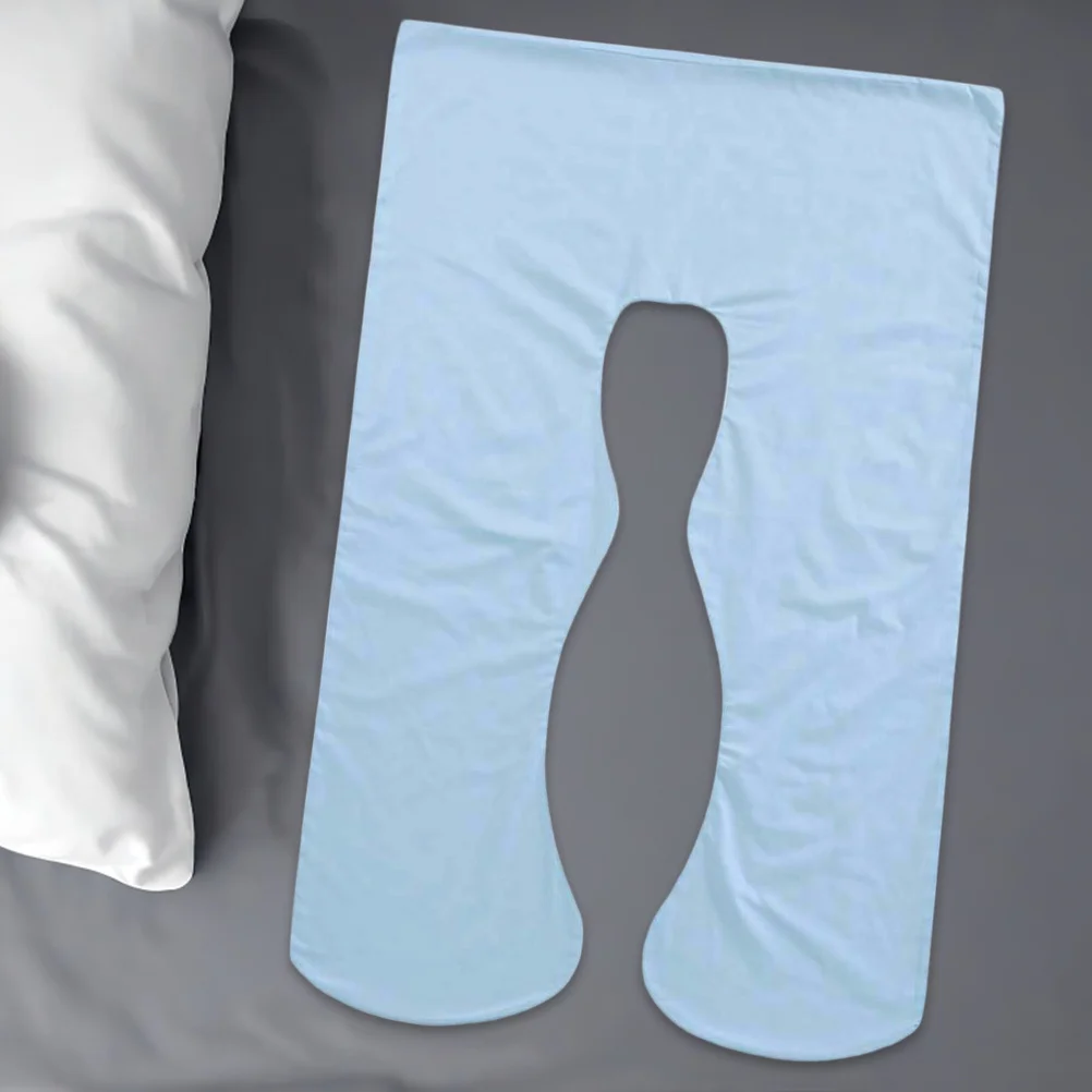 

1Pcs Multipurpose U Shape Sleeping Pillow Case Sky Blue Pregnant Supporter Cover for Body Cushion Back Hip Pain Relief