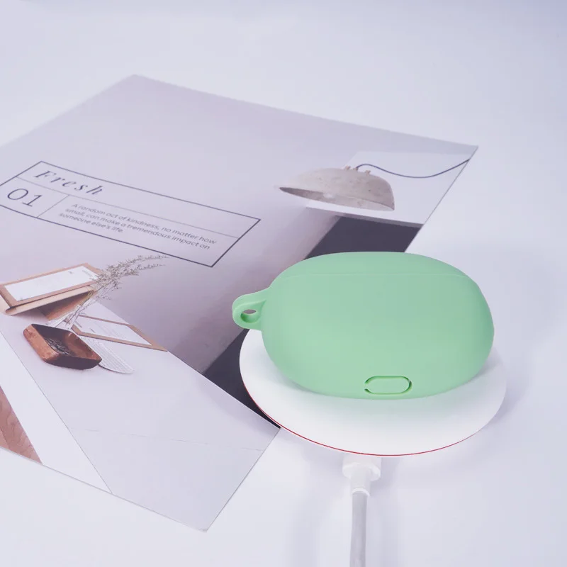 حافظة واقية من السيليكون لهاتف OPPO Enco X غطاء سماعة أذن لاسلكية مع خطاف