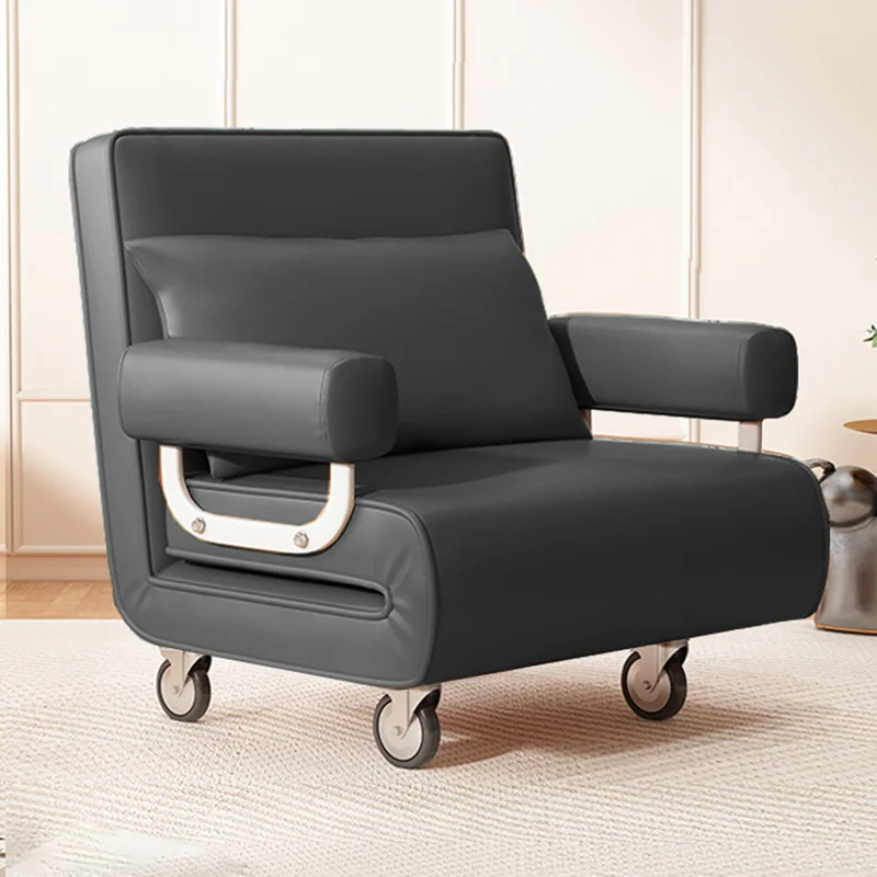 

Folding bed Sofa bed with pulley Sit and sleep Dual-purpose single bed Household Dual-purpose lunch break can be accompanied