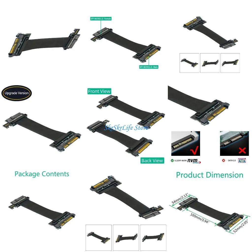 

E65E U2to PCIE SFF-8639 NVMe Pcie Extension Cable PCIe for U2NVMe SSD Adapter