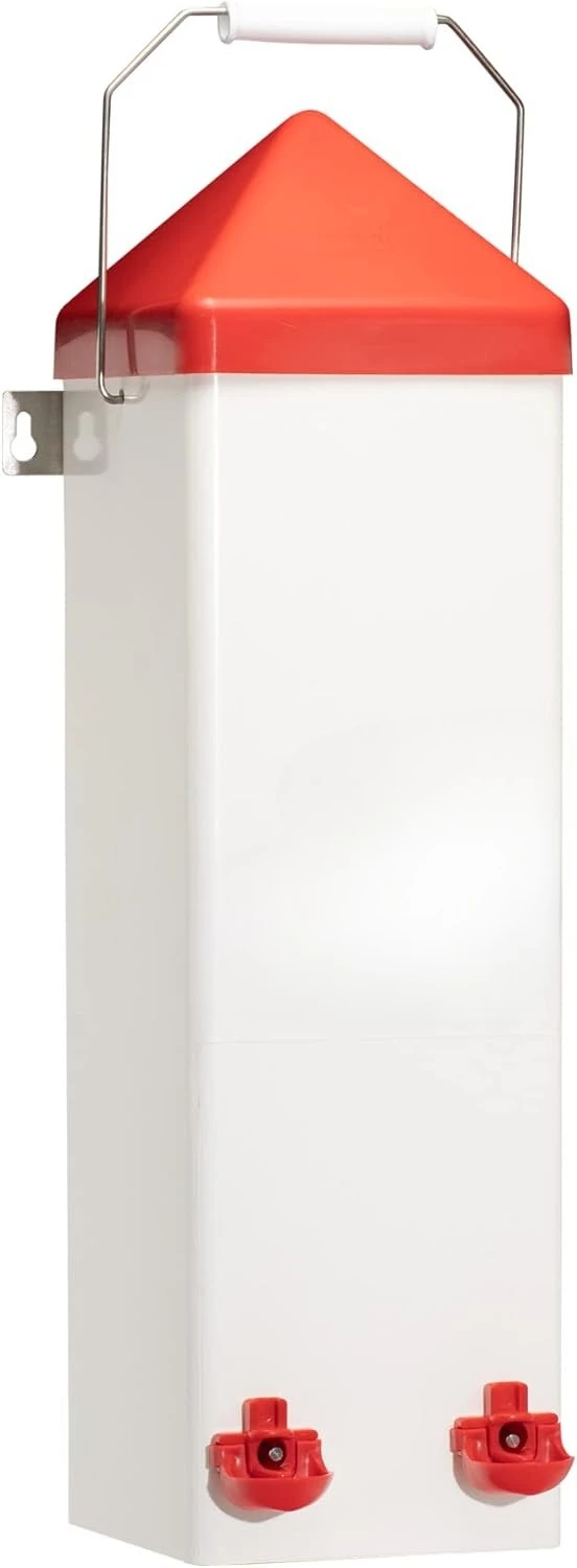 

2-галонная поилка для курицы с чашками с автоматическим наполнителем, горизонтальными сосками, конусом, защитой от затопления и монтажным комплектом — подходит для цыплят, новинка