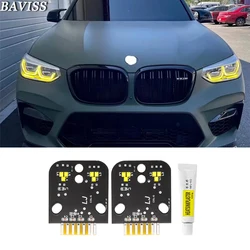 CSL Yellow Angel Eyes 18-21 For BMW X3 X3M F97 G01 X4 X4M G02 Lemon Yellow DRL Module LED Boards Daytime Running Lights