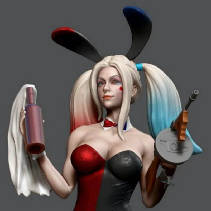 

1/24 Scale 75mm Passionate Bunny Girl Diy Scene Resin Figure Assemble Model Kit Unassembled and Unpainted Statuettes Toys