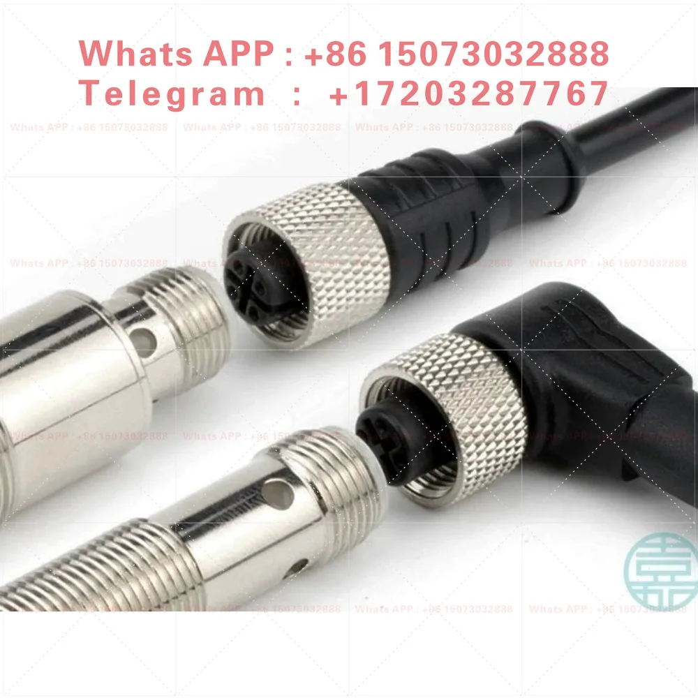 2M PUR Drag Chain Resistant Sensor Cable Straight M8 Female 3 Pin A-Coded Industrial Actuator Connection Cord
