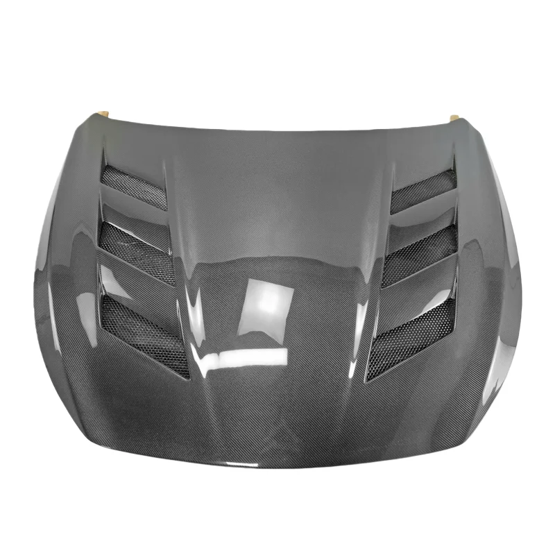 غطاء محرك السيارة ذو فتحات تهوية من ألياف الكربون لغطاء محرك إنفينيتي Q50 V37