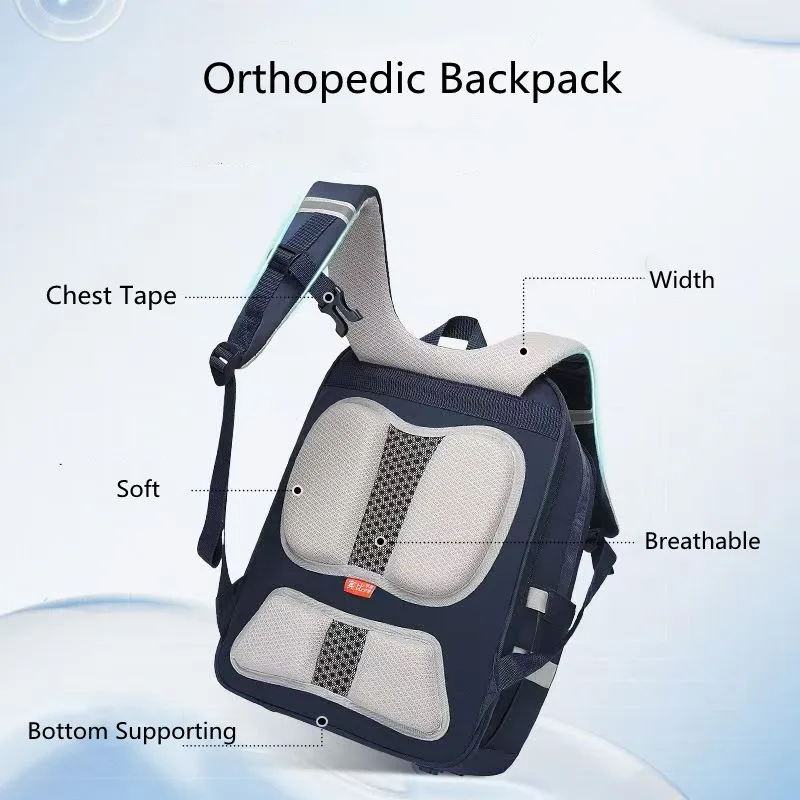 Tas Sekolah Ortopedi Baru Kelas 3-6 SD Ransel Bahu Kapasitas Besar Ringan Tahan Air Mochilas Escolares