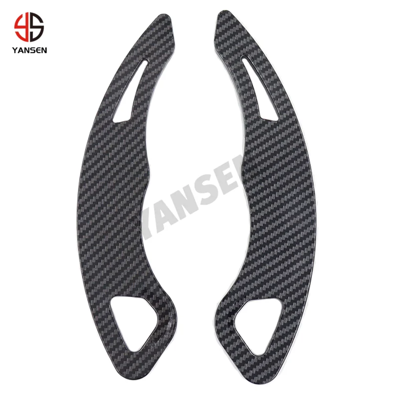 Black Carbon Fiber Steering Wheel Shift Paddle Extension Shifters For VW Golf 7 Mk7 R-Line GTI 2013-2018 Accessories