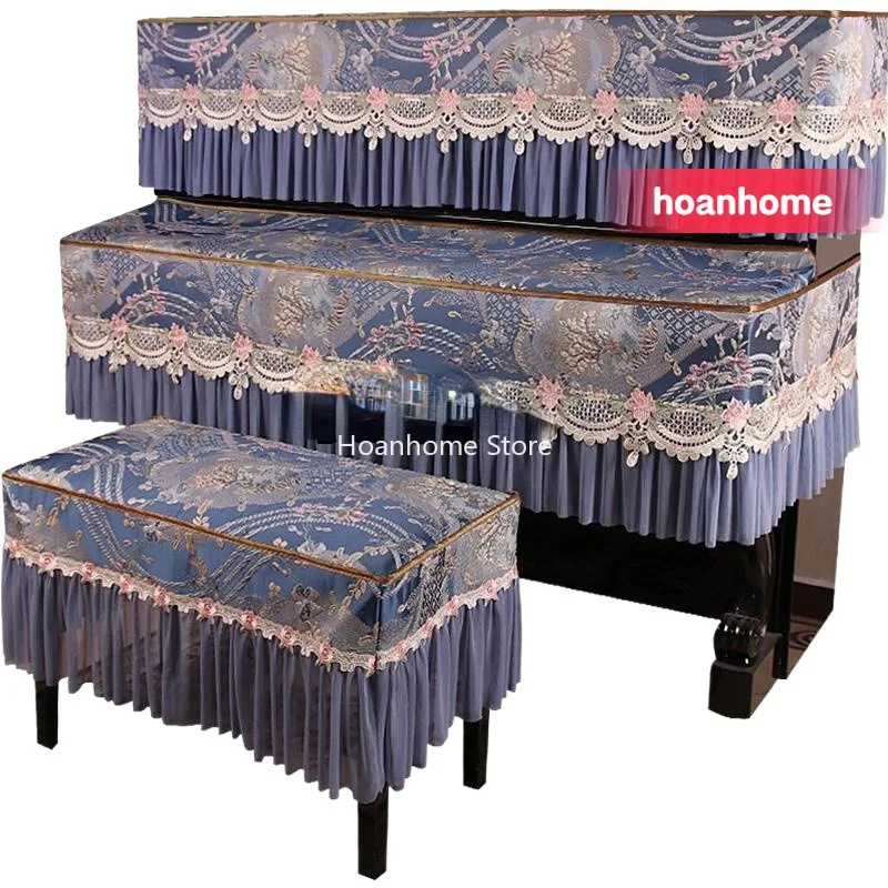 Three-Piece Organza Water-Soluble Jacquard Simple Modern Piano Full Cover Dust Cover