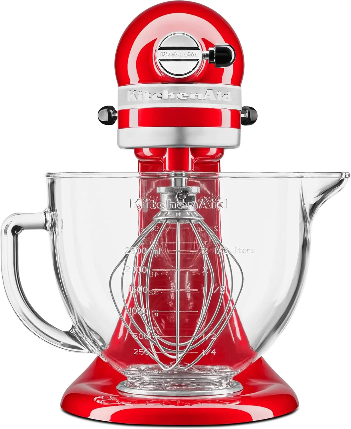 Kitchenaid Ksm155gbca 5-qt. Ambachtelijke Designserie Met Glazen Kom-Snoepappelrood