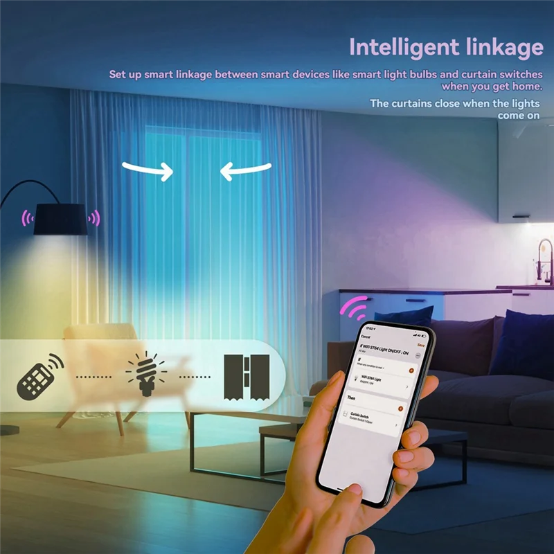 

Leading-Tuya Smart Wi-Fi светодиодные лампы RGB 16 миллионов цветов, регулировка яркости 2700–6500 К, совместимые с Alexa/Google Home