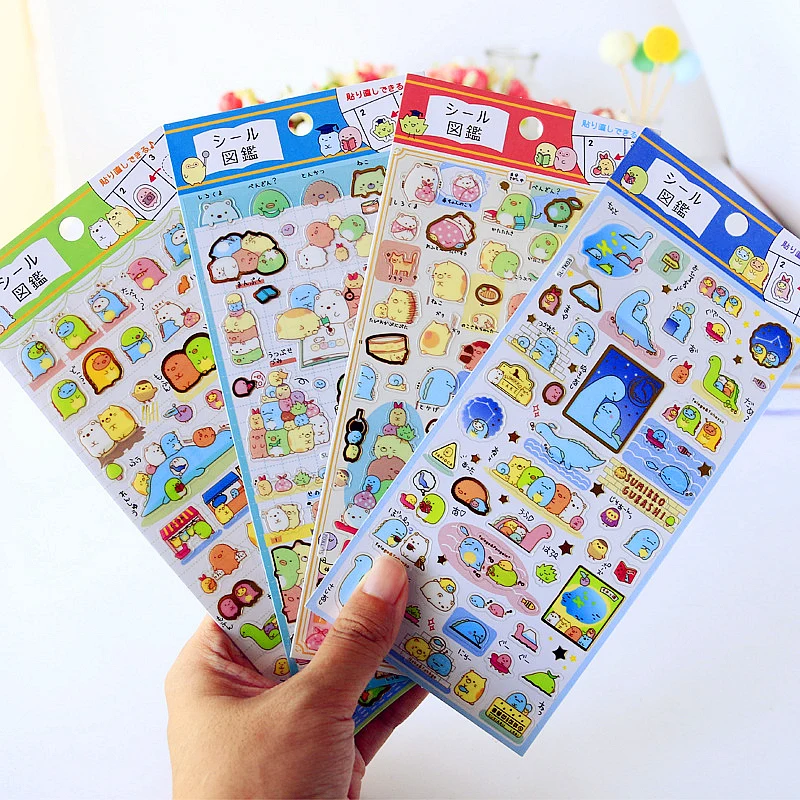 1pcs/1lot Kawaii Stationery Stickers corner organism Junk Journaling Decorative Mobile Scrapbooking for stickers Scrapbook