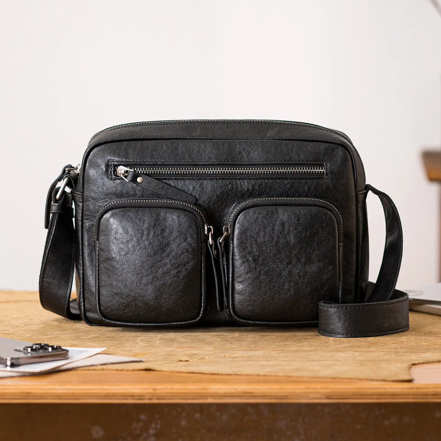 casual high quality first laye - Leather Work Bag Mens 评论和价格