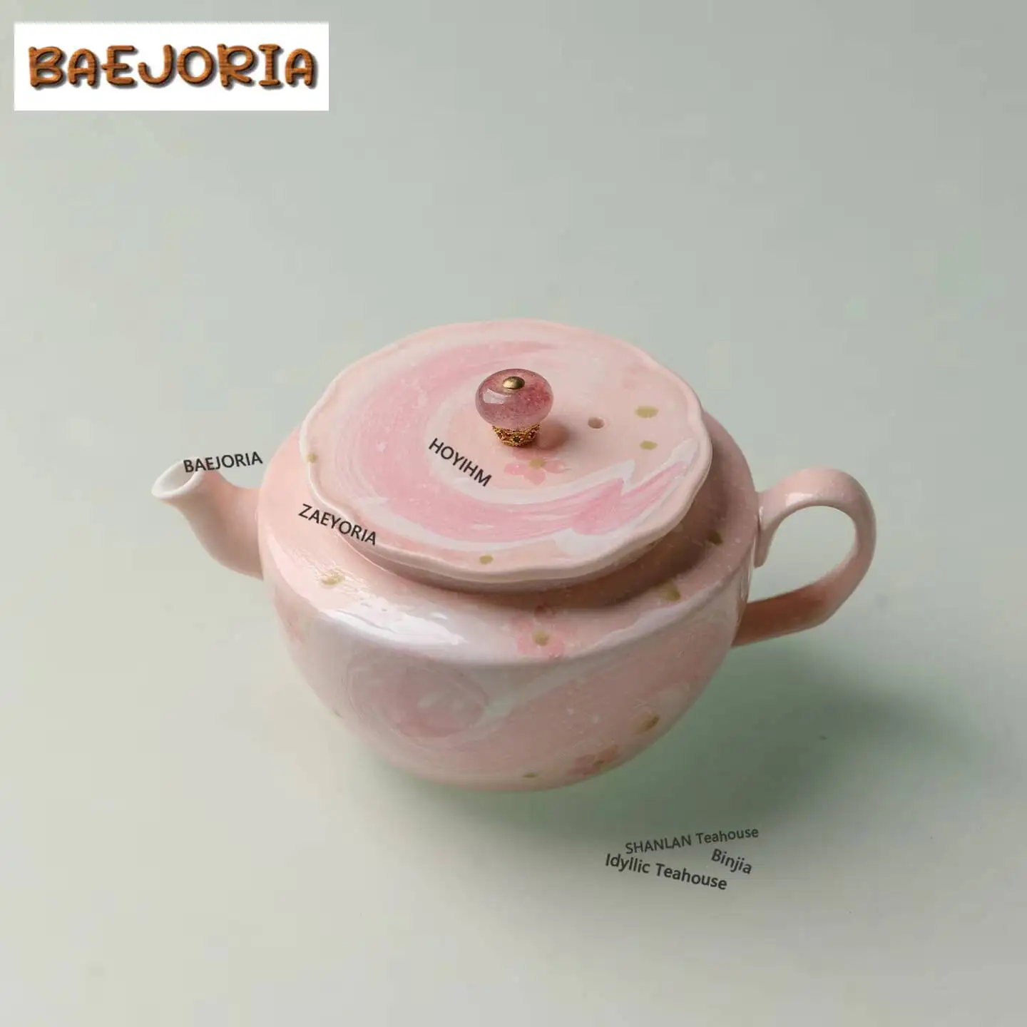 Pink Mist Galaxy Tea Set Complete Set Luxury Gaiwan Tea Ceremony Set Household Tea Making Teapot And Tea Cup Set Cafes Gifts