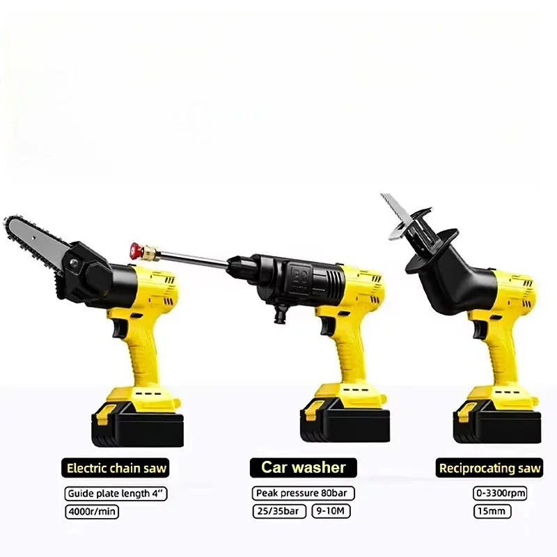 KM Factory Price Cordless Electric Saw Power Drill Impact Wrench Tools Lithium Combo Kits Cordless Power Tool Set
