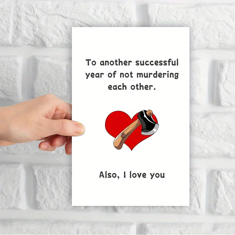 재미있는 생일 카드 1 개, 유머러스 한 텍스트 남편, 아내, 남자 친구, 여자 친구용 독특한 선물에 적합.