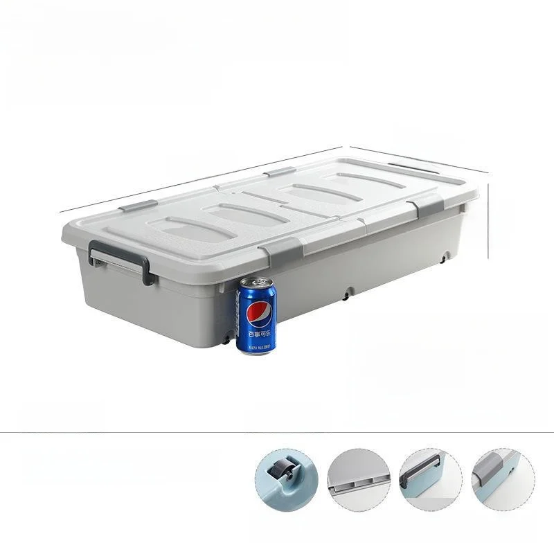 Underbed Storage Box Flat Drawer Style Home Organization Container Large Size Bed Base Storage Box Medical Kit Plastic Material image 3