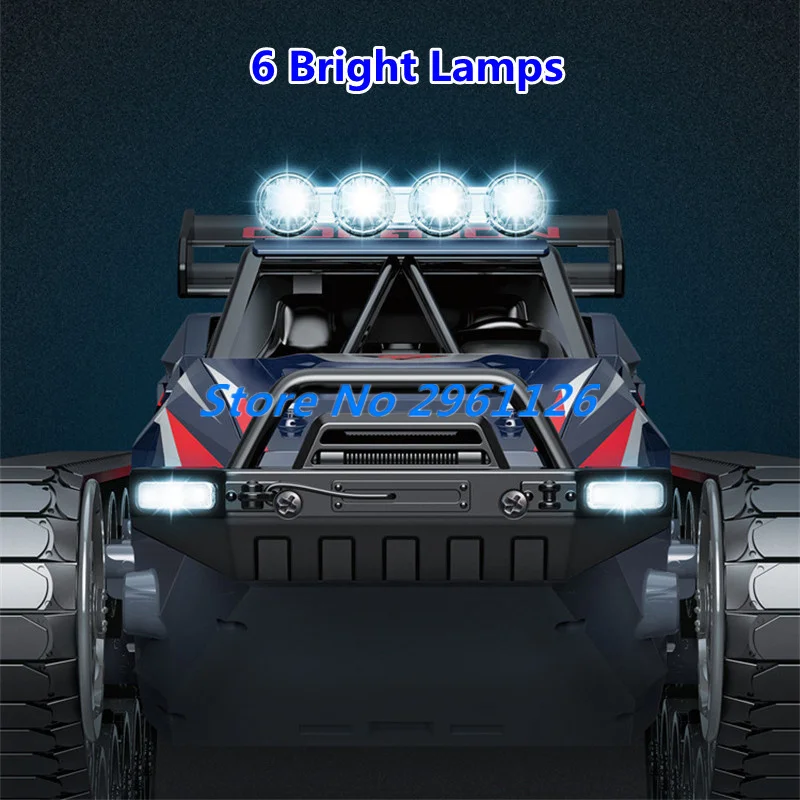 4WD High Speed EV2 Remote Control Tank Vehicle 1:12 Spray Brightness Lighting  Off Road Alloy Crawler Type RC Tank Chariot Cars