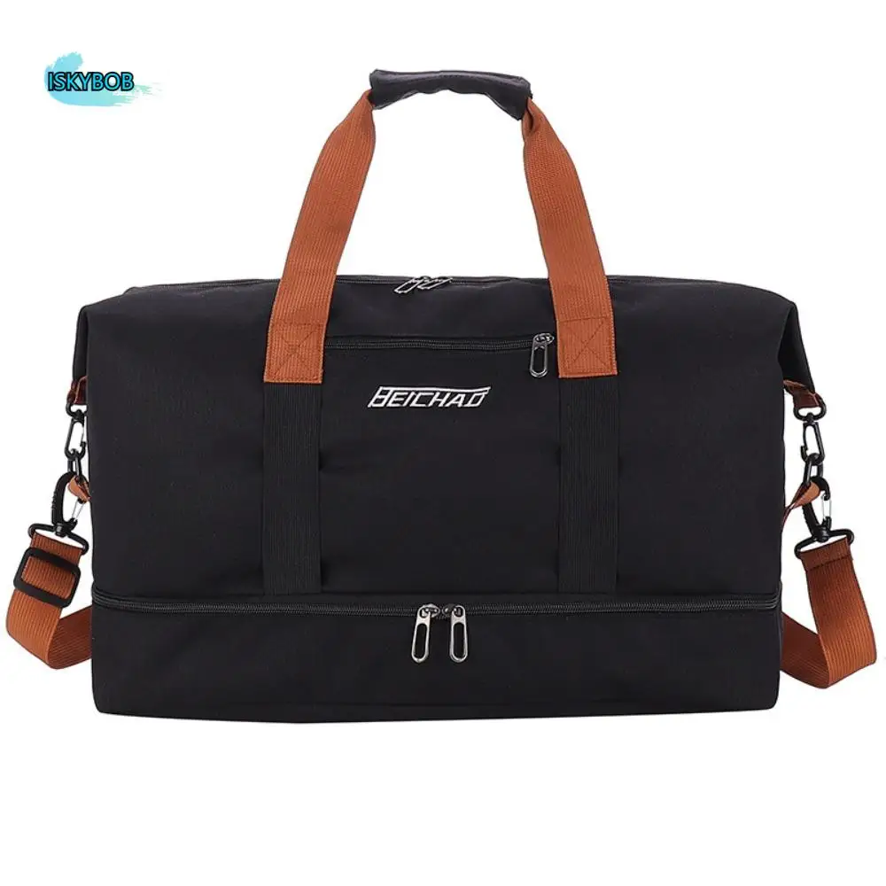 

Ins Large Capacity Travel Duffle Bag Handheld Waterproof Travel Luggage Bag Sports Business Trip Messenger Bag Male