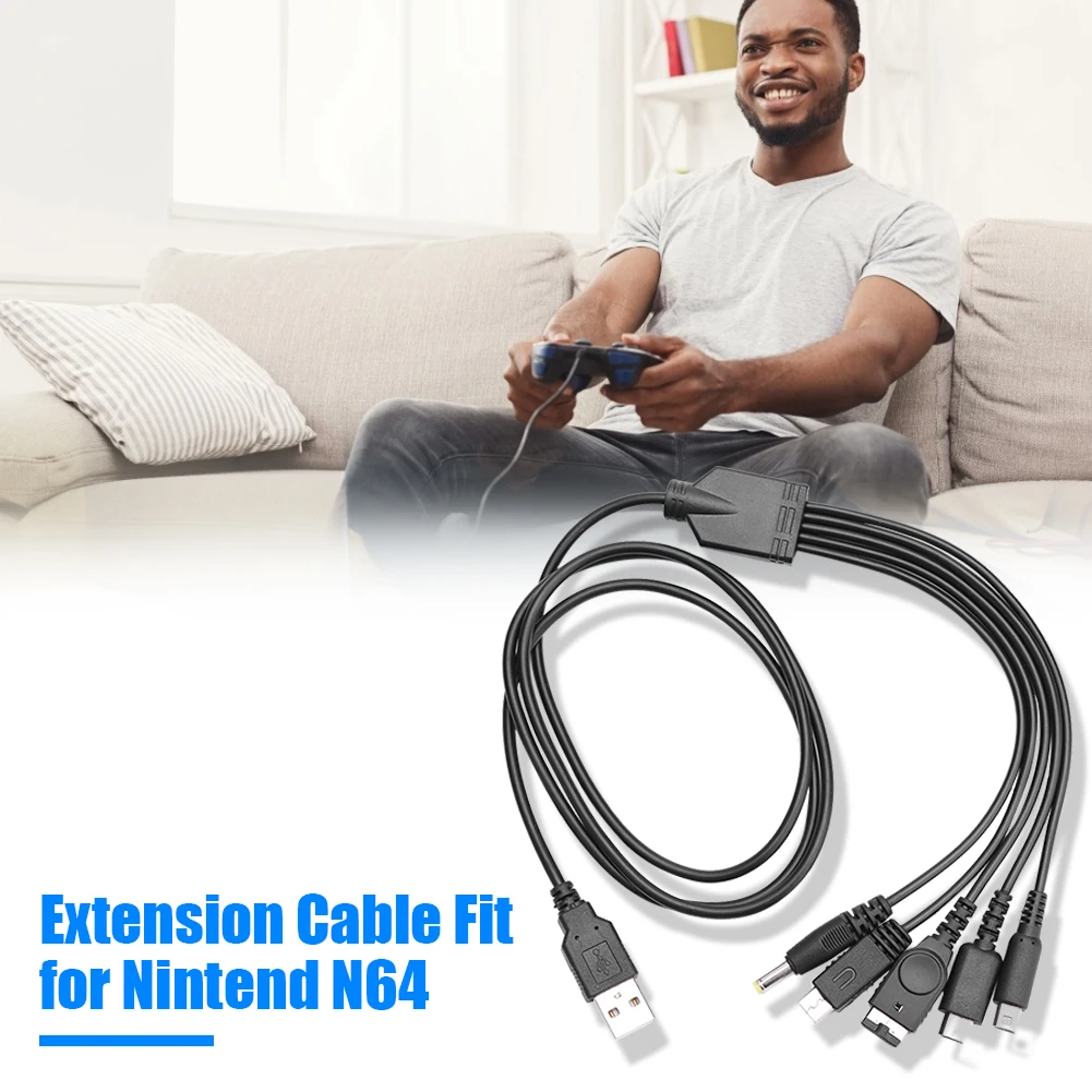 5 In 1 USB Charging Cable For Nintendo New 3DS Xl Nds Lite Ndsi Ll Wii U Charger Cable For nintendo Gba For Sony Psp 1000/2000