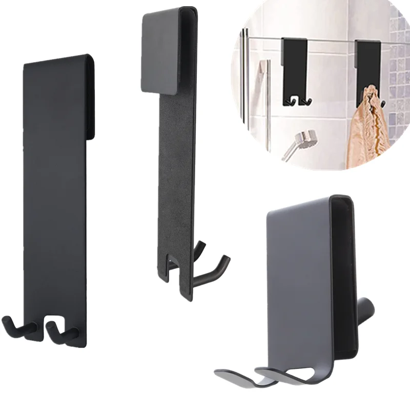 

Shower Squeegee Black With Hook Stainless Steel Core Silicone Bathroom Cleaning Window Screen Bath Wiper Cleaner Glass Door