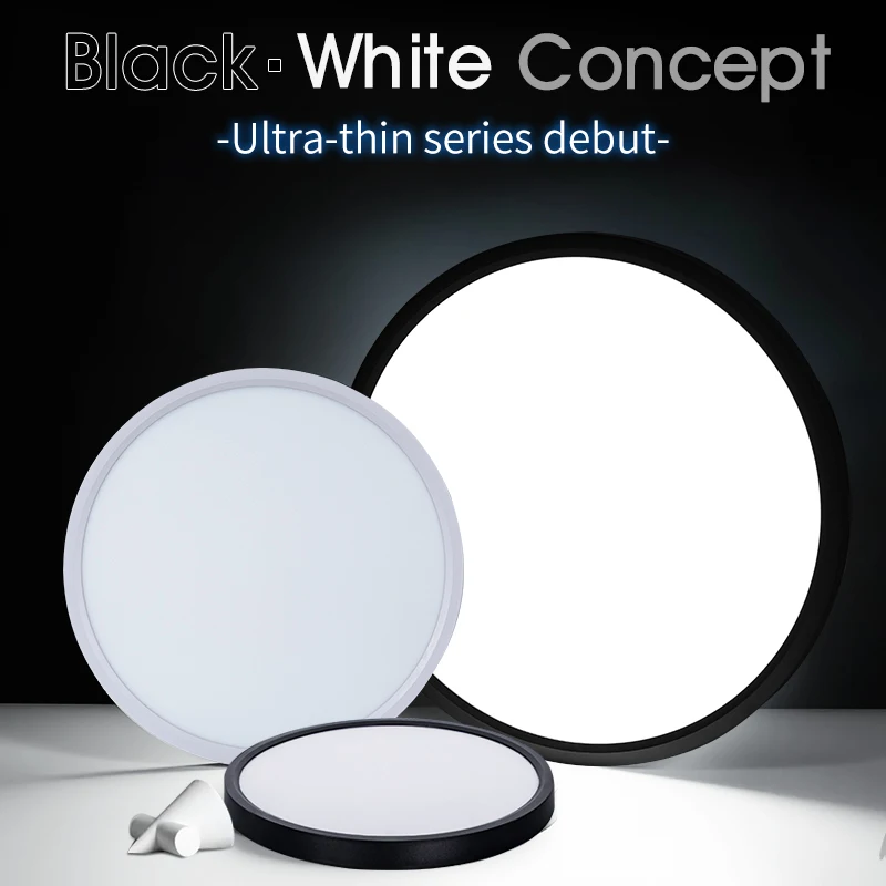 MARPOU LED Ceiling Light 0.9inch Ultra-thin 25W Cold White Warm White Neutral White Modern Round Lighting Fixture Lamp Bedroom