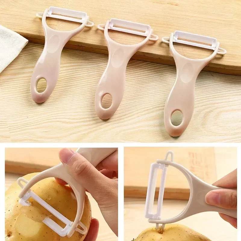 1pc Pink Eramic Fruit Peeler Kitchen Multi Function Planer Household Apple Peeler Potato Peeler Kitchen Essential