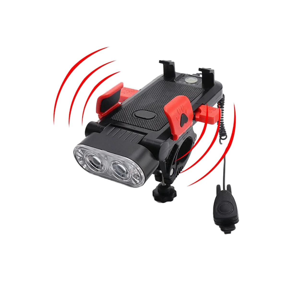 Bicycle Lights 4-In-1 with Cell Phone Holder Charging Treasure Bicycle Headlights Mountain Bracket Cycling Equipment